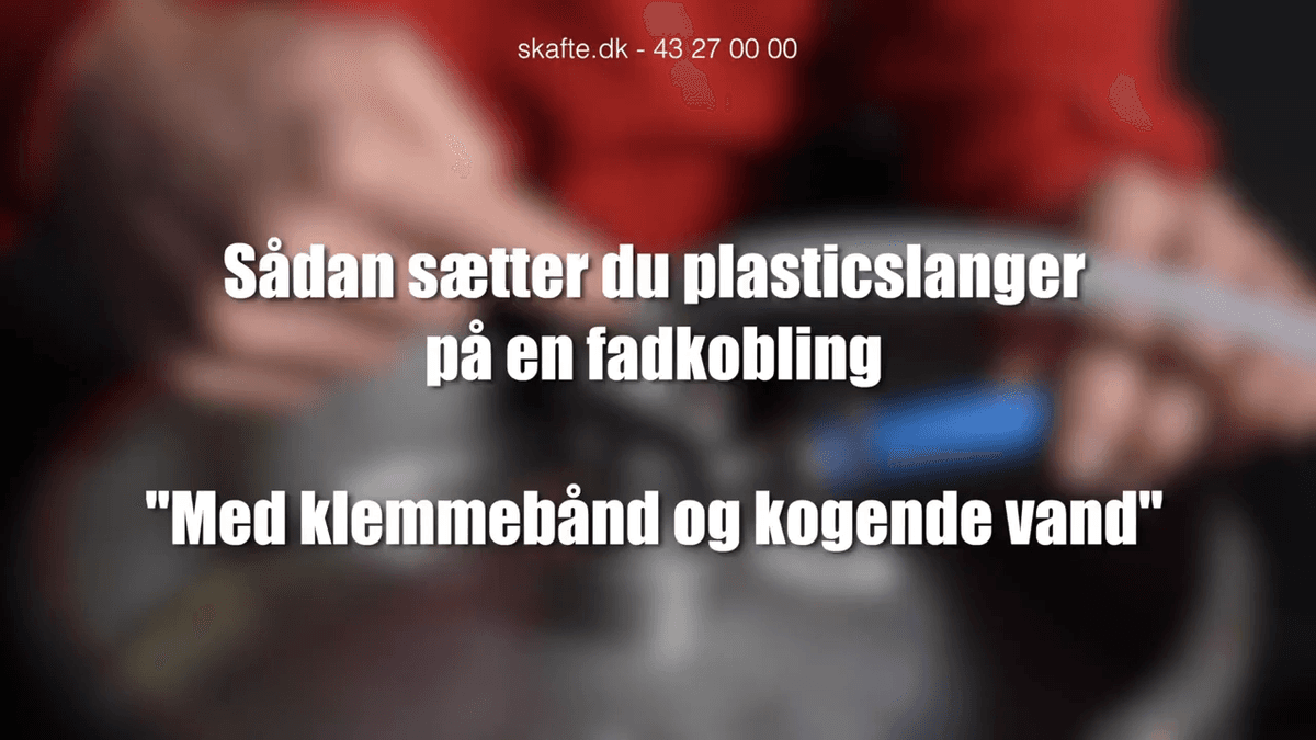 Sådan sætter du plastikslange på en fadkobling