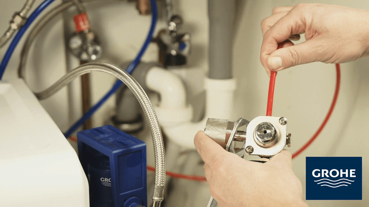 Sådan tilsluttes Grohe Blue til danskvandsanlæg