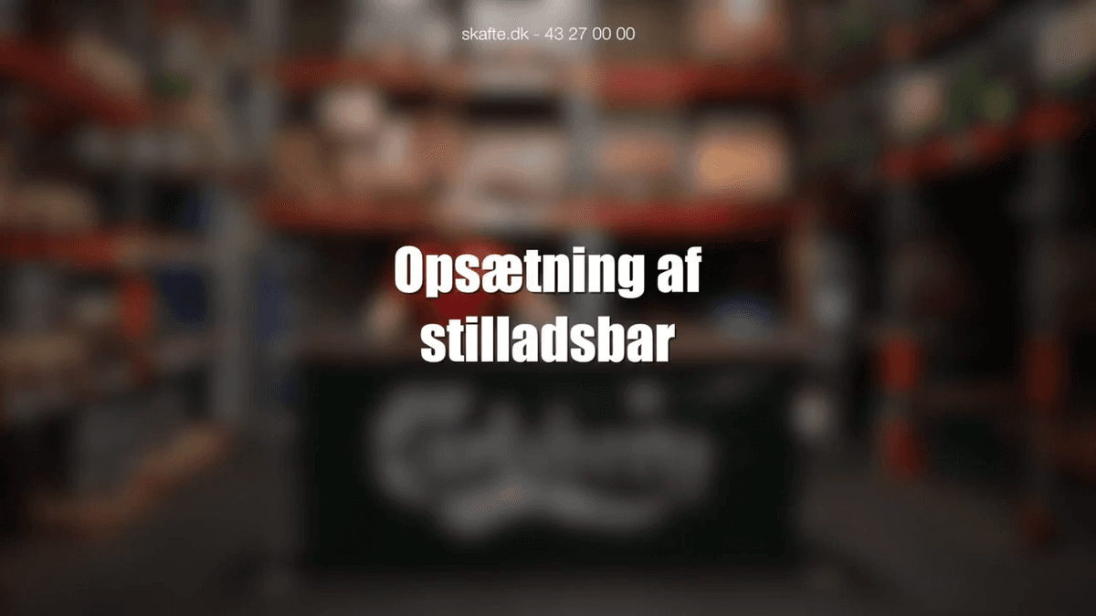 Opsætning af stilladsbar