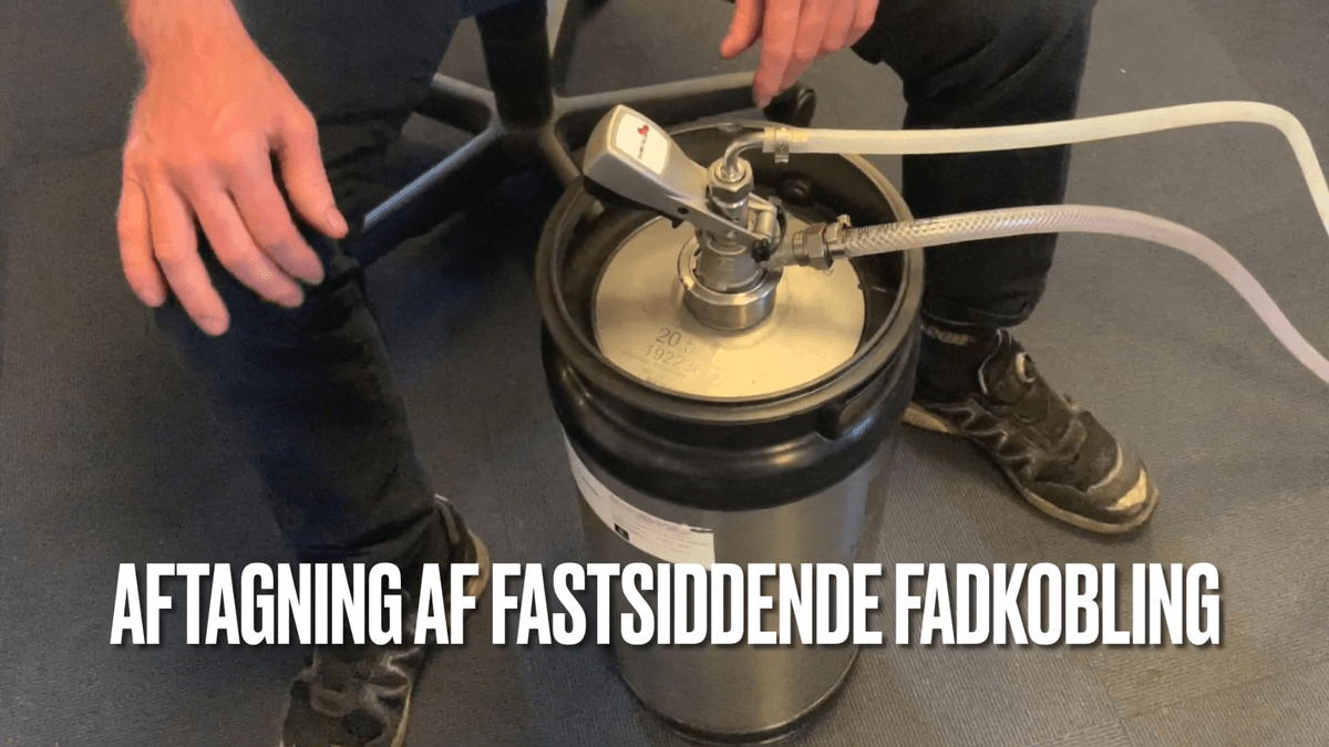 Aftagning af fastsiddende fadkobling