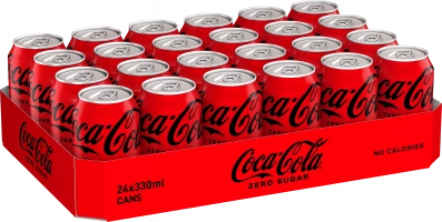 maskinskriver karakterisere Metal linje Coca-Cola Zero 24x33cl Dåse